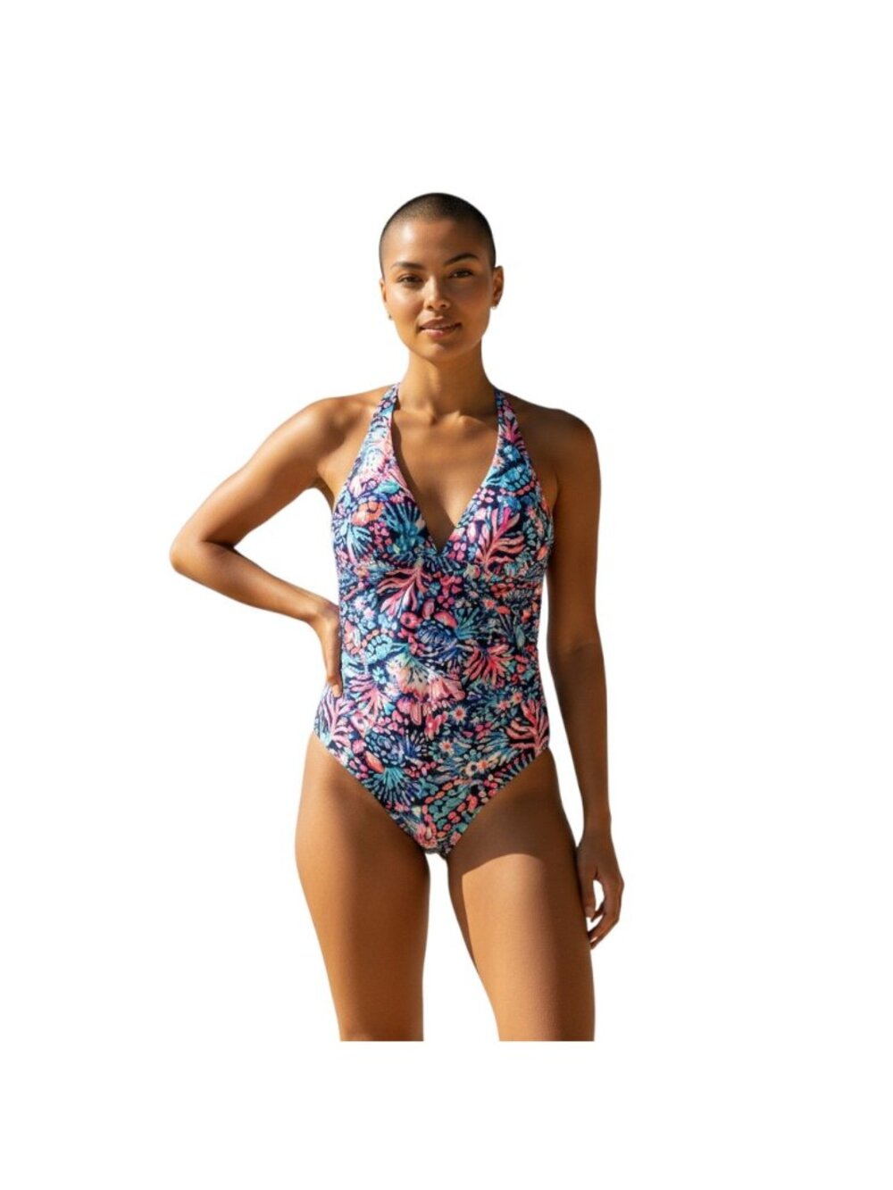 Stella Parker Collection Women's Large One-Piece Floral Swimsuit New With Tag